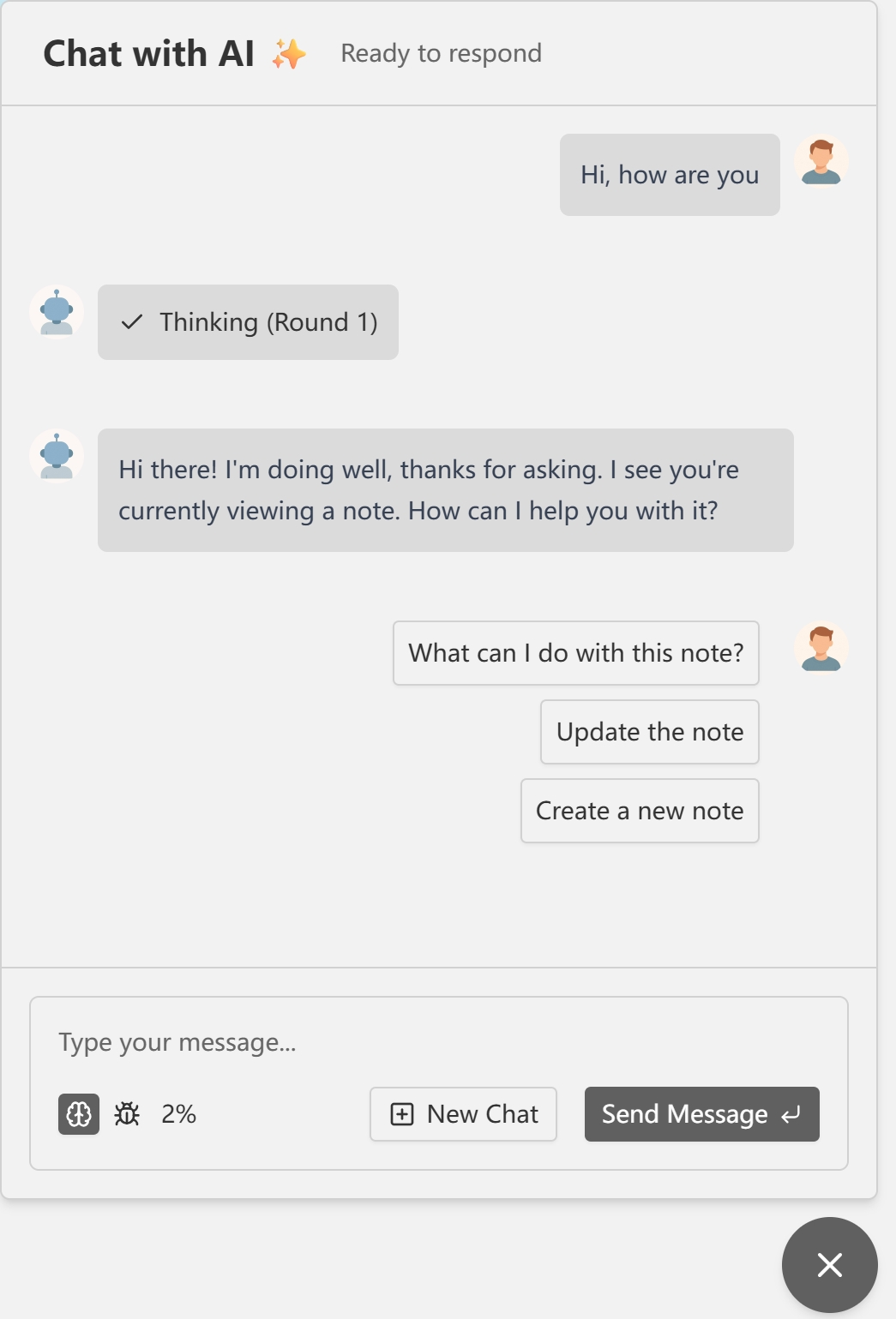 AI Chat Interface