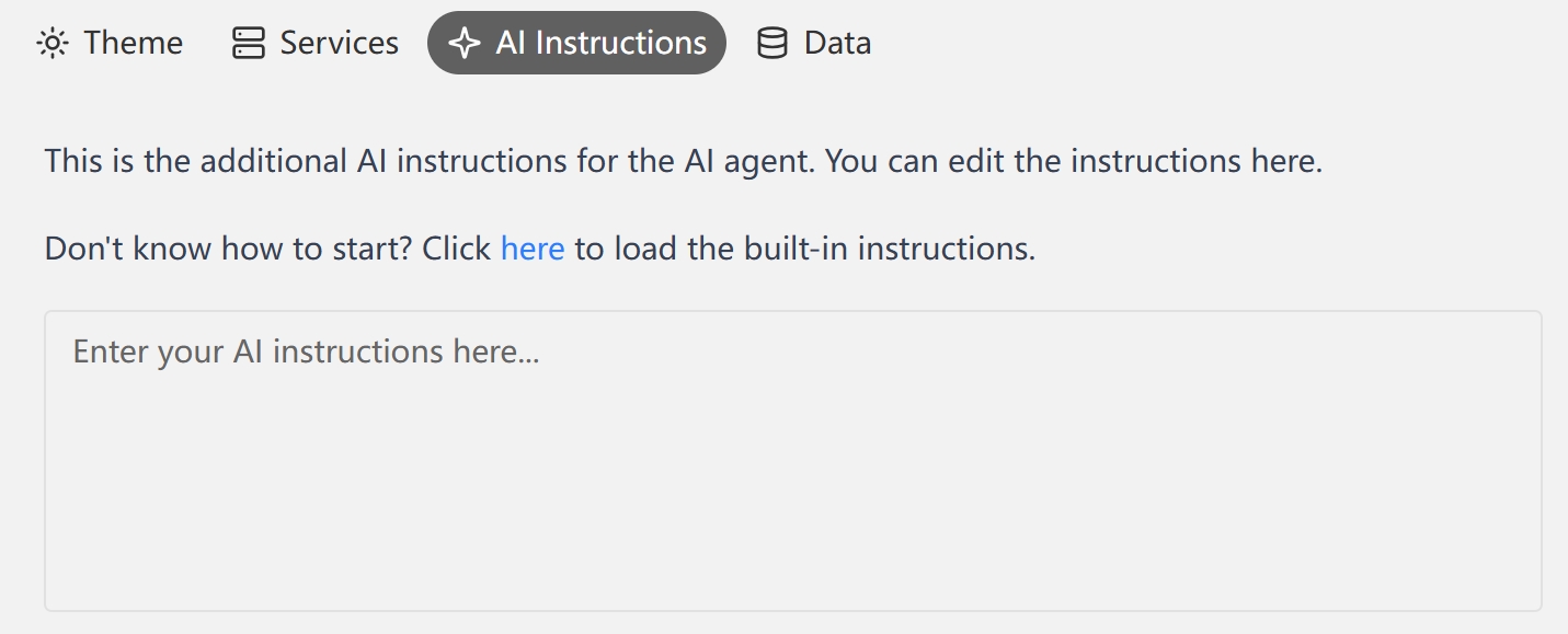 AI Instruction Configuration